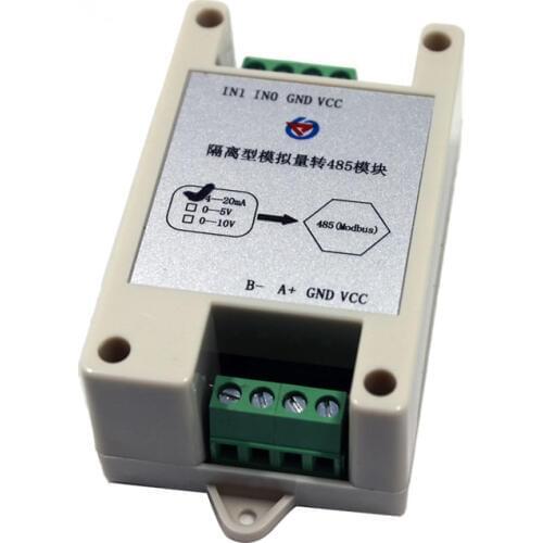 Free Shipping 1pc Analog to RS485 Module input 4-20mA\0-5V\0-10V To output 485 modbus module 10 bit AD