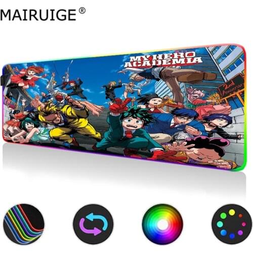 My Hero Academia Season 4 Mouse Pad Large 90x40/80x30cm Gaming Extended DIY Custom MousePad RGB Computer Mat Led Keyboard Pad