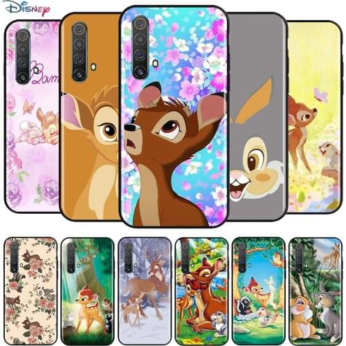 Disney Cartoon Animation Bambi For OPPO Reno 5 K 4 Lite 3 Pro Plus SE A 10X Zoom 2 Z F ACE 5G Soft TPU Silicone Black Phone Case