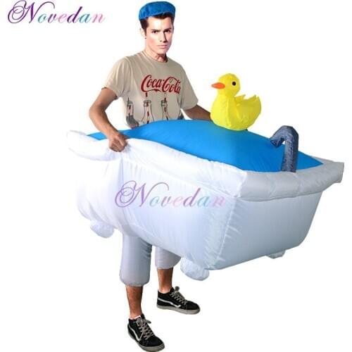 Inflatable Bathtub Costume Adult Kid Fancy Dress Cartoon Toy Festival Party Perform Funny Baseball Inflatable Costume