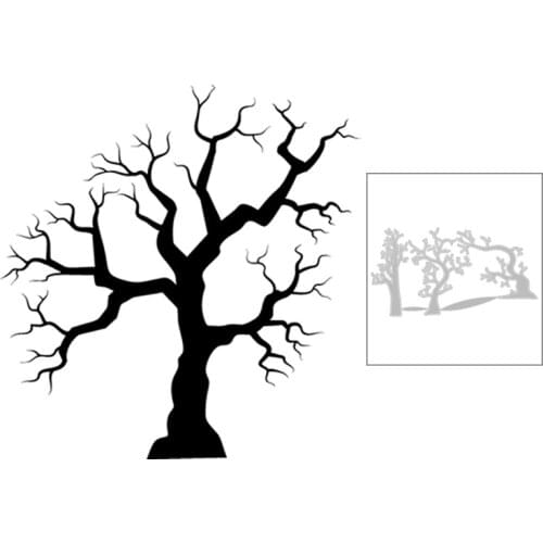 2020 New Halloween DIY Metal Cutting Dies Plant Tree and Branches Silhouette Die Cut Scrapbooking For Craft Card Making no Stamp