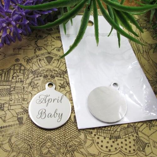 20pcs--"August "stainless steel charms 5 styles for choosing DIY Charms for necklace bracelets