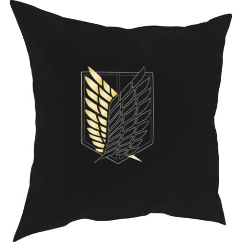 Shingeki Keine Kyojin Kissenbezug Polyester Kissen Dekoration Angriff Auf Titan Flügel Wurf Kissen Fall Abdeckung Hause 40X40cm