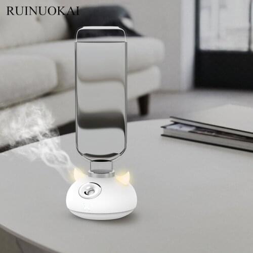Portable Battery Air Humidifier Ultrasonic Mist Maker Fogger Rechargeable Aromatherapy Humidifiers Diffuser for Home with Light