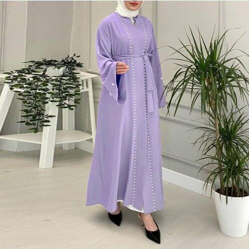 Turkey Hijab Muslim Fashion Robe Kimono Eid Kaftan Moroccan Abaya Dubai Femme Musulmane Caftan Islam Abayas For Women Cardigan