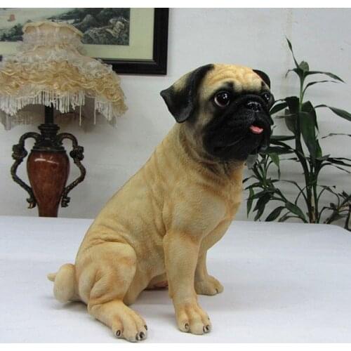 Dog Decoration Resin Crafts Imitation Wood Carving Home Decorations Souvenirs(A918)