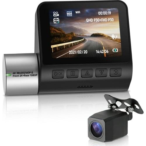 170° V50 Video Recorder Dash Cam G Sensor Wifi Dash Camera Dual Lens DashCam Car DVR 24H Parking Hidden Camera Front and Rear