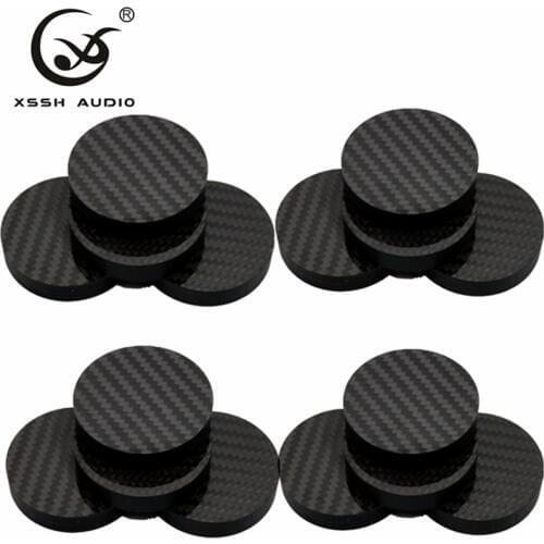 XSSH HIFI 4pcs Big Carbon fiber cylinde CD power amplifier bookcase turntable foot pad shock absorber foot Stand Pad