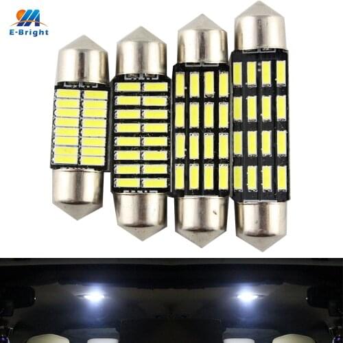 YM E-Bright 100 PCS C5W Led 4014 16 SMD 16 Leds Interior Lights 31mm 36mm 39mm 41mm Festoon Dome Lamps Reading Light 180LM