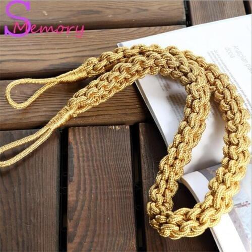 46CM Tied rope Curtain Holders Tieback Clips Hanging Buckle Tie Back Straps Accessories Home Decoration
