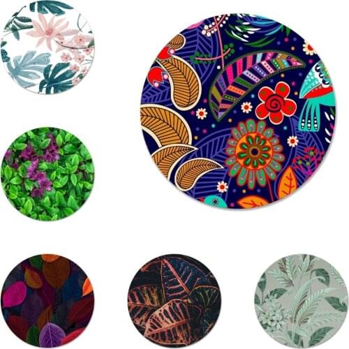 Leaf Flower Icons Pins Badge Decoration Brooches Metal Badges For Clothes Backpack Decoration
