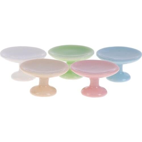 1:12 Dollhouse Miniature Pot Mini Milk Pan Ceramics Pot ＆ Dessert Pan Cake Stand Fruit Tray Dollhouse Kitchen Decor New Arrival