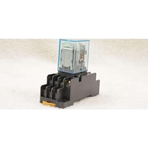 1set Base+ coil power relay 11pin MY3NJ MY3N-J led lamp DC24V