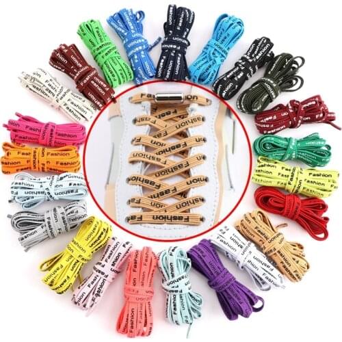 1Pair Elastic Locking Shoelaces Printed letters Flats No Tie Shoelace Quick Sneakers Kids Adult Women Men Shoe laces Strings