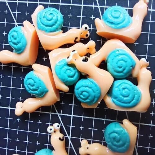 1pcs/lot resin solid light blue snail cartoon 20mm fairy garden gnome moss terrarium decor crafts bonsai home DIY A102-6