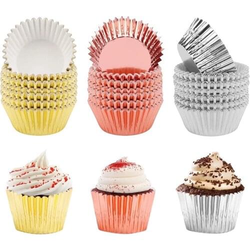 100Pcs Color Carton Cake Cupcake Lining Decoration Tool Paper Cupcake Baking Muffin Box Cup Party Tray Cake Decorating Tools