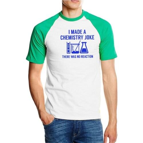 2021 cotton fashion summer mens short sleeve round neck T-shirt summer fashion printed I made a chemical words