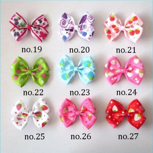 50 BLESSING Good Girl 2.75" Angel Hair Bow Clip Butterfly Strawberry Clover Baby