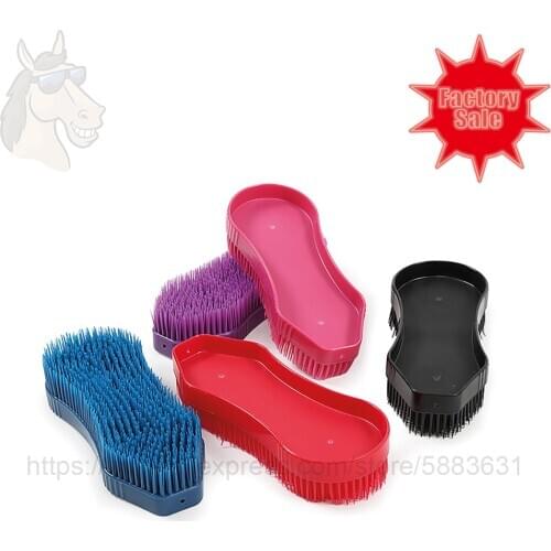 84 2026 Magic Curry Comb Shaped Heads with Soft Bristles 16.6x6.6cm Removing Dirty from Horses Surface Horse Grooming Brush