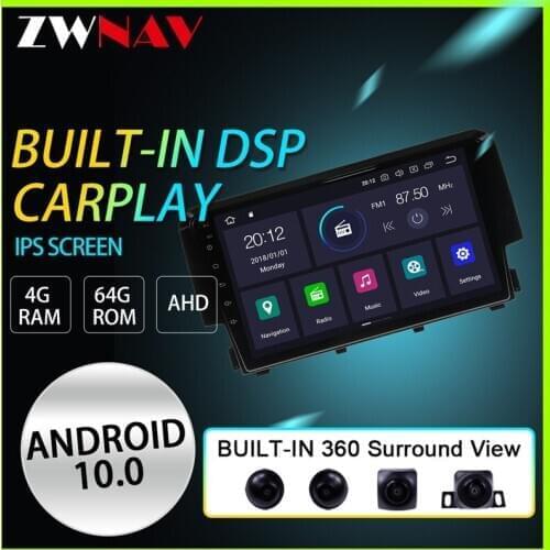 Android 10 Car Radio Stereo Navi gps for Honda Civic 2016 2017 Car player 360 Panorama DSP PX6 4G64