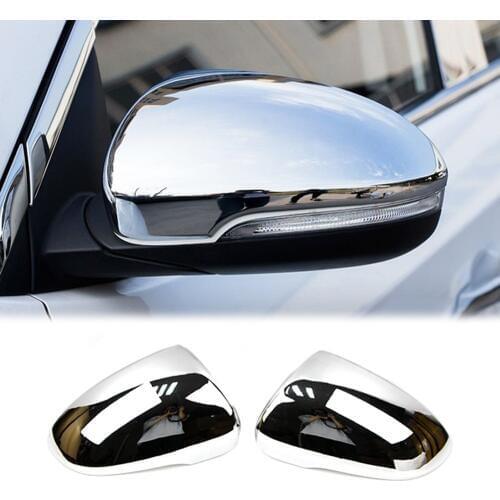 Pair Rearview Side Wing Mirror Cover for Hyundai Tucson TL 2016 2017 2018 ABS Chrome Molding Trim