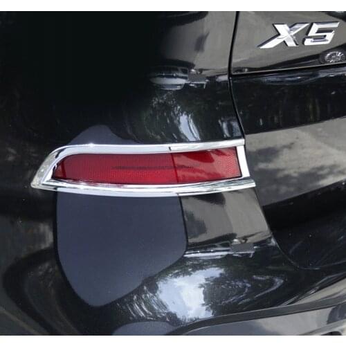For BMW X5 G05 2019 2020 ABS Chrome Rear Reflector Fog Light Lamp Cover Trim Bezel Frame Styling Garnish