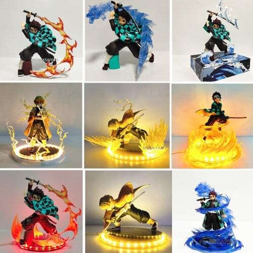 Kimetsu no Yaiba Anime Figure DIY Set Kamado Tanjirou Agatsuma Zenitsu Toys Model Action Figurals Demonic Slayer Xmas Gift Figma