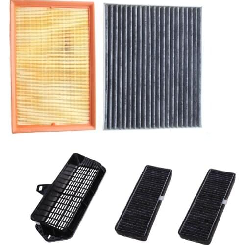 Cabin Filter Air Filter External Filter 3 Pcs for Vw Polo Mk6 Aw -2020 Model Car Filter Set Multiple Filtering Prevent Pm2.5