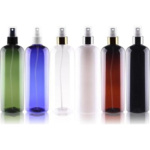500ML X 20 Empty Spray Pump Plastic Containers For Skin Care Personal Care PET Cosmetics Bottle With Gold Silver Sprayer Perfume