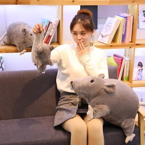 20-60cm Simulation Mouse Plush Toys Super Soft Lifelike Animals Plushy Dolls Stuffed Rat Pillow Peluche for Kids Children Gifts
