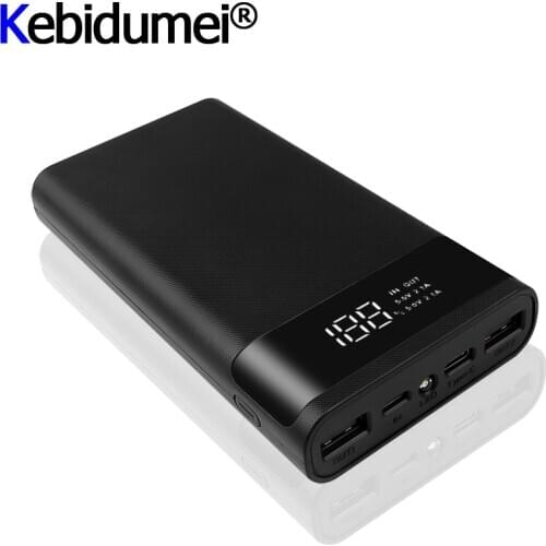 Battery Storage Box Power Bank Battery Box QC 3.0 Fast Charger Type-C Micro USB 5V Mobile Phone Charger Box New Quick Charge