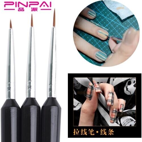 Nail paint stroke flowers pull black pen 3 pens a small brush superfine cancel the pen nail art supplies wholesale