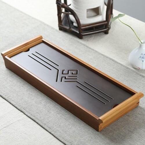 Creative Bamboo Tea Tray Cup Plate Traditional Chinese Style Serving Tray Kung Fu Saucer Tea Ceremony Home Kitchen Accessories
