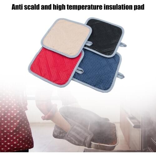 Square Checkered Silicone Non-slip Heat Insulation Thick Pot Holder Table Mat