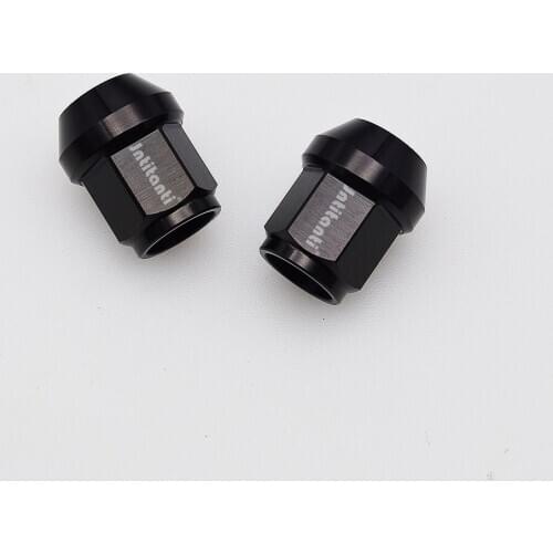 M12*1.25/1.5*27 black Gr5 titanium wheel hub nut with open end
