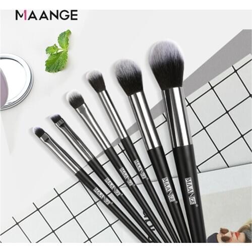 Maange 6 pcs Makeup Brush Set Makeup tools for Beginners Makeup Cosmetic Brushes Blush Eye Shadow Brushes for Women