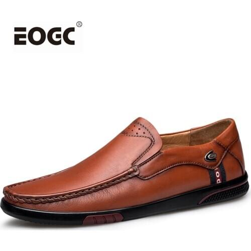 Natural Leather Men Loafers Moccasins Quality Soft Breathable Men Flats Shoes Handmade Outdoor Casual Shoes Men