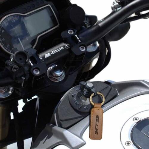 Motorcycle Keychain Cowhide Key Ring Case for Suzuki GSR GSR125 GSR250 GSR400 GSR600 GSR750 Models