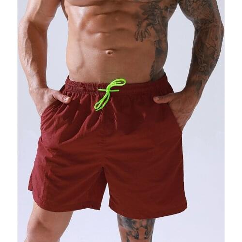 2021 New Arrival Mens Beach Shorts Casual Style Man Drawstring Training Pantalones Cortos Hombre Swimming Surfing Board Shorts