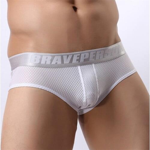 Brand 2018 High Quality mens comfortable gay Underwear Men Sexy Briefs Jacquard Nylon Underwear Male Fashion Mens Briefs