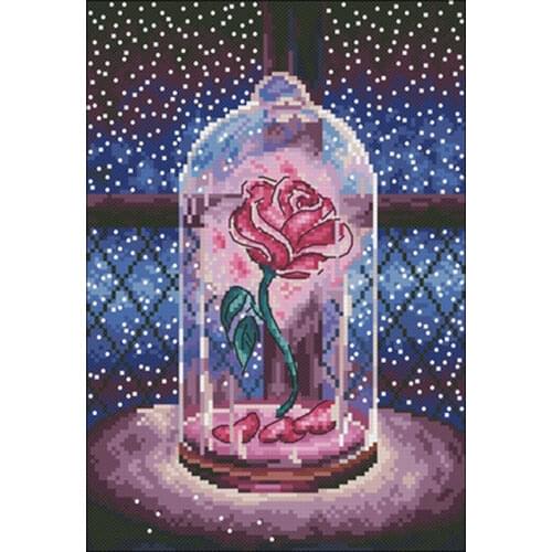 Magic rose patterns counted 11CT 14CT 18CT DIY Cross Stitch Sets wholesale Cross-stitch Kits Embroidery Needlework
