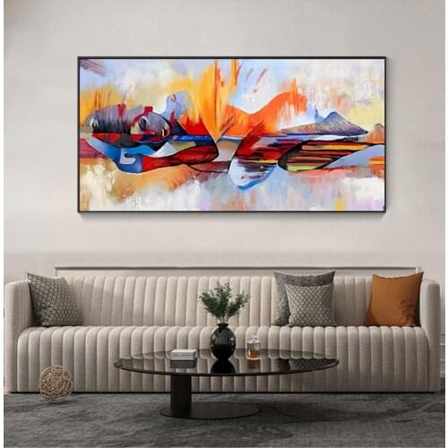 Cuadros Wall Art Pictures For Living Room Watercolor Lord Buddha Abstract Oil Painting on Canvas Religious s and Prints