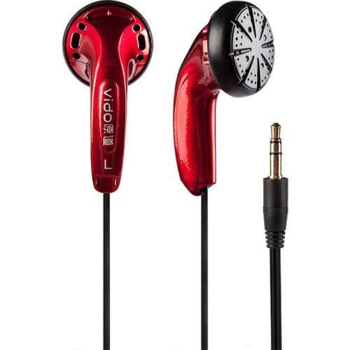 WOOEASY DIY VIDO Earbud Dynamic Bass Flat Head Plug HIFI In Ear Earphone White Black