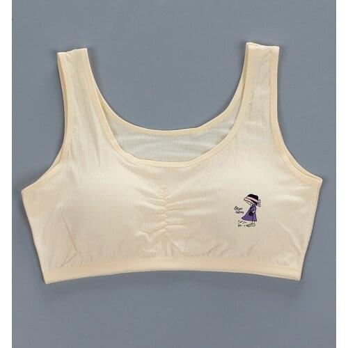 New girls' bras, vests, underwear, suspenders, cotton-wrapped tube tops, summer thin comfortable sports bras 12-20 Years