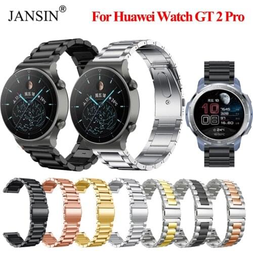 Watch Bands For HUAWEI WATCH GT 2 Pro Correa Stainless Steel Strap Watchband For Huawei Gt2 Pro Wristband Replacement Bracelet