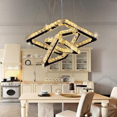 Modern Crystal Chandeliers Luxury LED Chandelier Lights Ceiling Chandelier Rings Led Light 20/30/40cm Kitchen Hanging Lamps