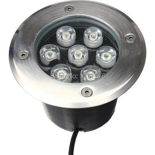 LED Buried Lamp High Power 7*1W Underground LED Lamp Garden Landscape Lighting Lamp 85-265V or DC12V 1pcs/lot, free shipping