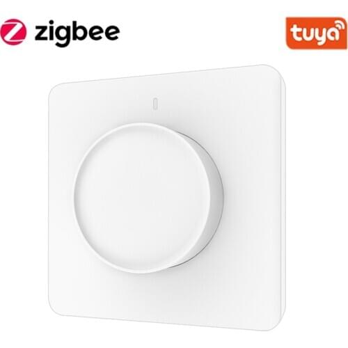 Tuya Zigbee Smart Dimmer Switch Remote Control Rotary Dimmer Control Compatiable With Alexa Google Home Assitant