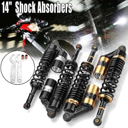 2pcs 360mm Universal Motorcycle Motorbike 14" Rear Air Shock Absorbers Suspension For Honda/Yamaha/Suzuki Scooter ATV Quad
