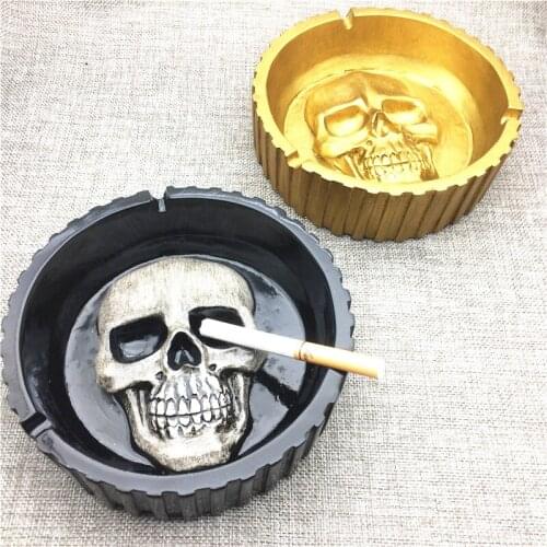 NEWYEARNEW Creative Luck Skull Cigarettes Ash Trays Ashtray Car Decoration Home Business Boyfriend Gift